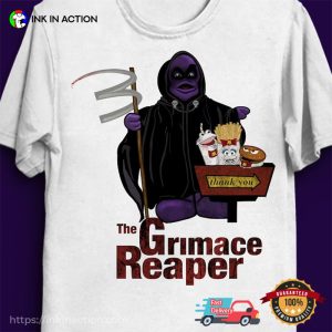 Grimace From Mcdonald’s As Grim Reaper Fast Food Ad Mascot Funny Shirt