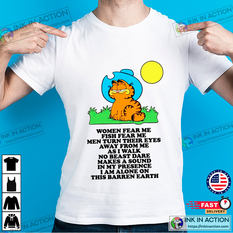 Garfield Cowboy Fear Me Shirt - Print your thoughts. Tell your stories.