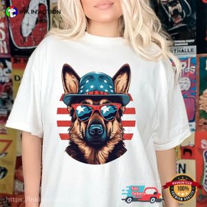 German Shepherd Dog Us Independence Day Shirt