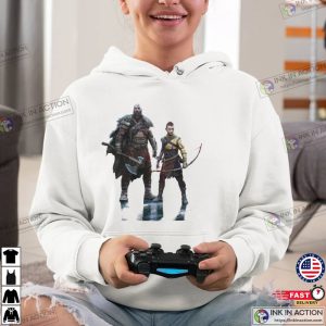 God Of War Ragnarok kratos and atreus T Shirt 3 Ink In Action