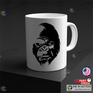 Gorilla Face Kong Coffee Cup 3 Ink In Action