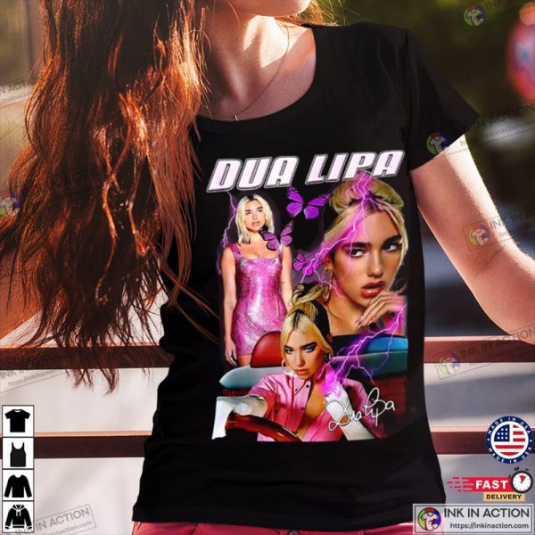 Hot Vintage Dua Lipa Concert 90s Style Graphic Shirt