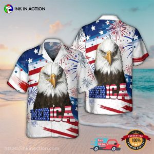 Happy Independence Day Usa Eagle Vintage Hawaiian Shirts