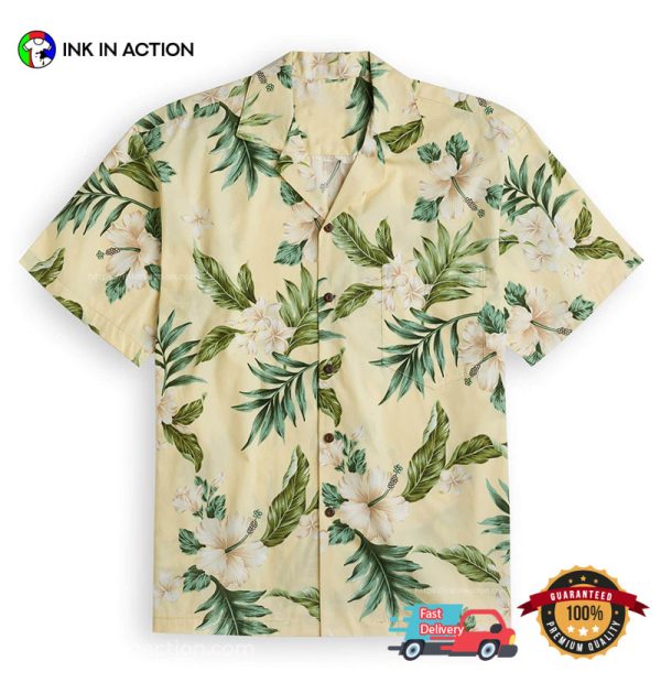 Hibiscus Garden Cream Hawaiian Shirt