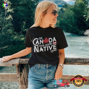 Home ON Native Land Canada Day T shirt 3 Ink In Action