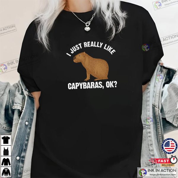 I Just Really Like Capybaras Ok Capybara Lover Graphic Tee