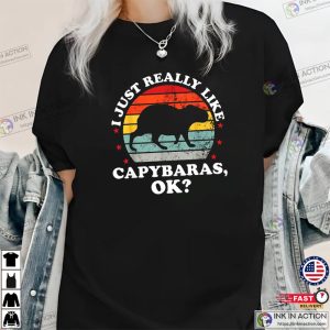 I Just Really Like Capybaras Shirt funny capybara T Shirt 2 Ink In Action