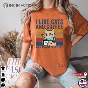 I Like Cats And Coffee Shirt Gifts For Cat Lovers