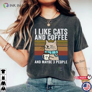 I Like Cats And Coffee Shirt gifts for cat lovers 6