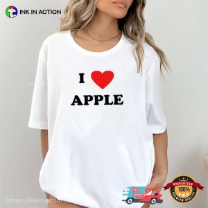I Love Apple T shirt 3 Ink In Action