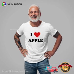 I Love Apple T shirt 4 Ink In Action