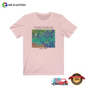 Irises van gogh artwork Shirt 2 Ink In Action