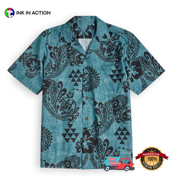 Island Tatau Blue Hawaiian Shirt