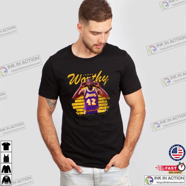 James Worthy Lakers Basketball T-shirt