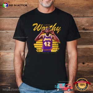 James Worthy lakers basketball T shirt 4 Ink In Action