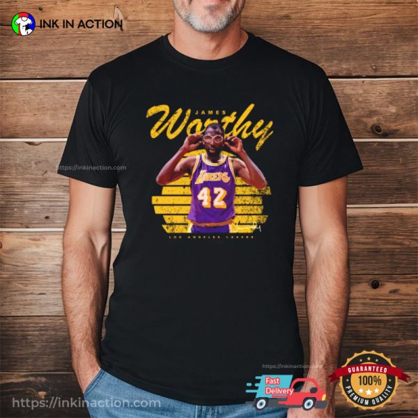 James Worthy Lakers Basketball T-shirt