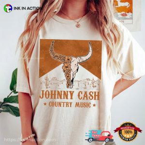 Johnny Cash Bullhead Country Music T Shirt 2 Ink In Action