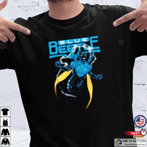 Justice League Blue Beetle T Shirt 3 Ink In Action