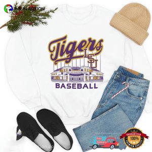 LSU Tigers Alex Box Stadium Baseball T Shirt 4 Ink In Action