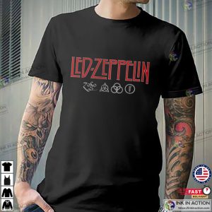 Led Zeppelin Logo Symbols Shirt 2 Ink In Action