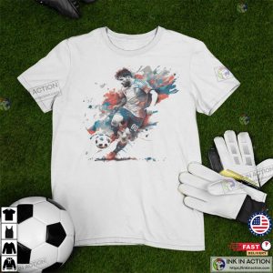 Lionel Messi Edition Painting Art Shirt 3 Ink In Action