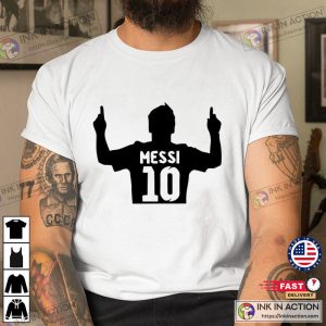 Lionel Messi Messi 10 Shirt 2 Ink In Action