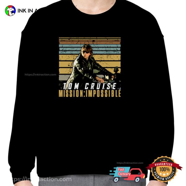 Mission Impossible Retro Tom Cruise Motorcycle Shirt