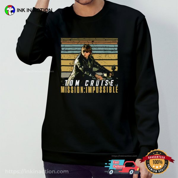 Mission Impossible Retro Tom Cruise Motorcycle Shirt