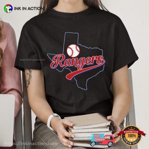 MLB Rangers Baseball Shirt 1 Ink In Action