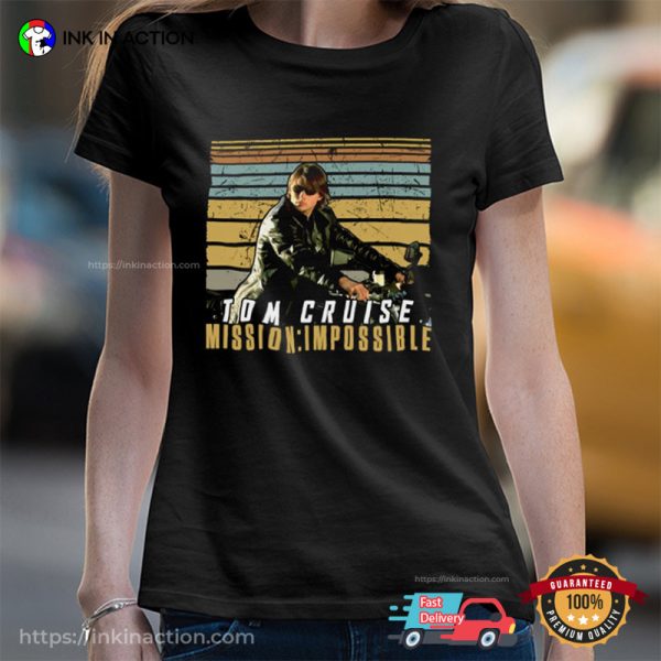 Mission Impossible Retro Tom Cruise Motorcycle Shirt