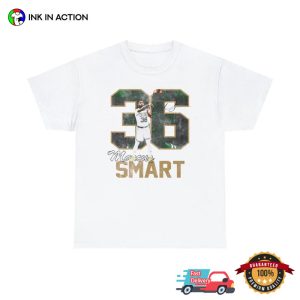 Marcus smart celtics 36 NBA Basketball Shirt 1 Ink In Action