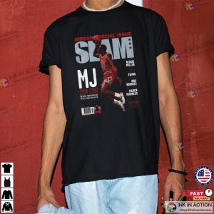 Michael Jordan Chicago Bulls Slam Cover T Shirt bulls basketball 1 Ink In Action