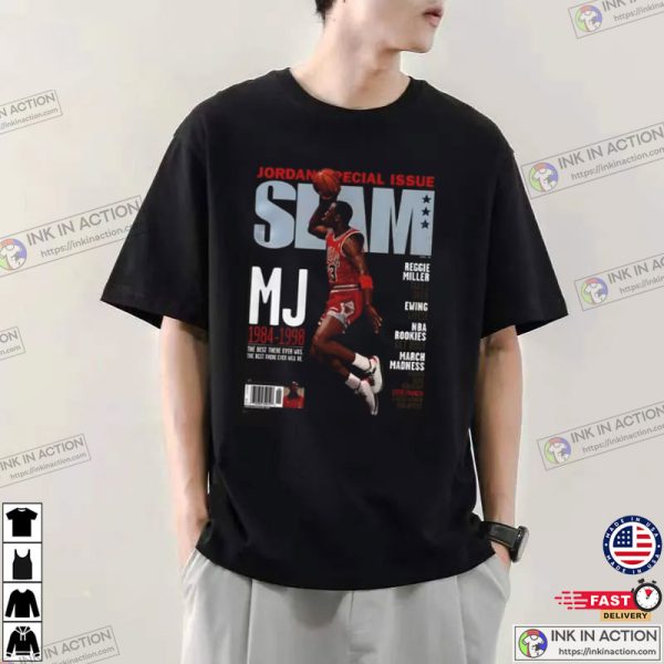 Michael Jordan Chicago Bulls Slam Cover T-Shirt, Bulls Basketball