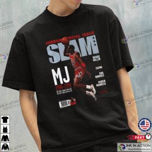 Michael Jordan Chicago Bulls Slam Cover T Shirt bulls basketball 4 Ink In Action