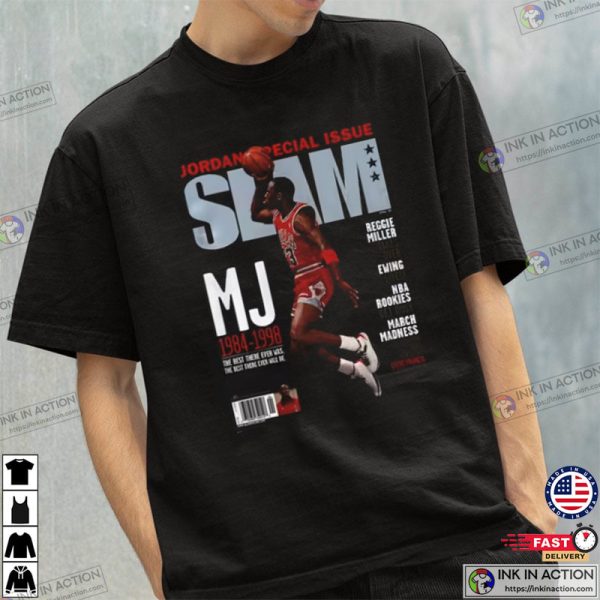 Michael Jordan Chicago Bulls Slam Cover T-Shirt, Bulls Basketball