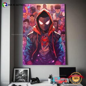 Miles Morales Spiderman Character Poster 2 Ink In Action