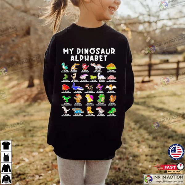 My Dinosaur Alphabet Cartoon Shirt