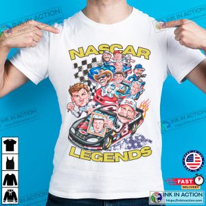 Nascar Legends 90s Vintage Racing Graphic Shirt Ink In Action