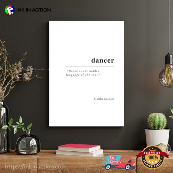 Personalized Dancer Definition Print, Dance Meaning Birthday Gift For Dancer