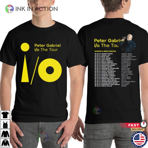 Peter Gabriel IO The Europe Tour 2023 Concert T-shirt