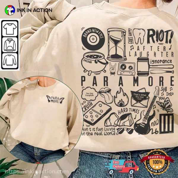 Paramore Doodle Art 2 Side Vintage Shirt, Paramore Hayley Williams