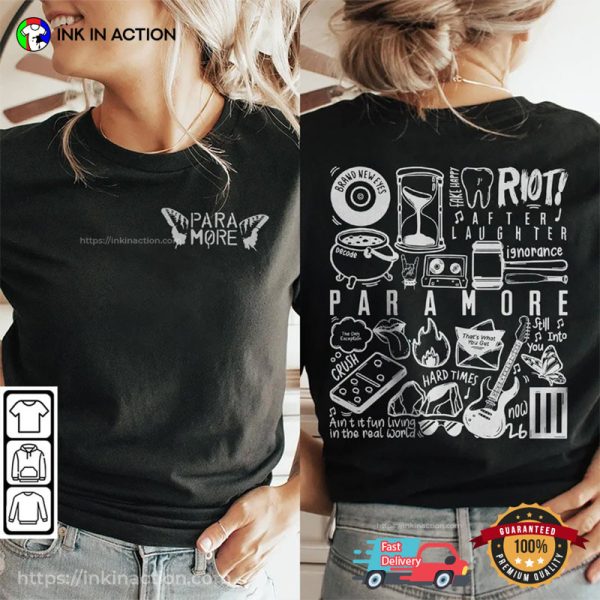 Paramore Doodle Art 2 Side Vintage Shirt, Paramore Hayley Williams