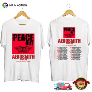 Peace Out Aerosmith Farewell Tour Aerosmith 2023 Concert Shirt 2 Ink In Action