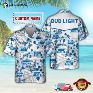 Personalized Custom Name Bud Light Hawaiian Shirt