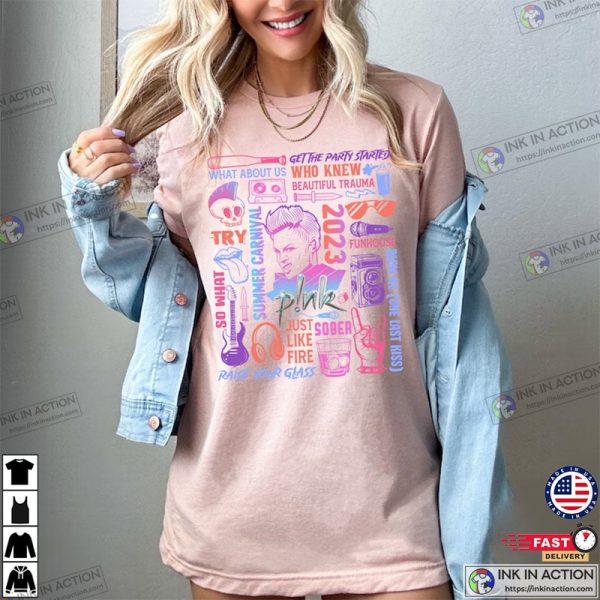 Pink Summer Carnival, Pink Concert 2023 T-Shirt