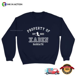 Property Of Xaden Basgiath classic t shirts 2 Ink In Action