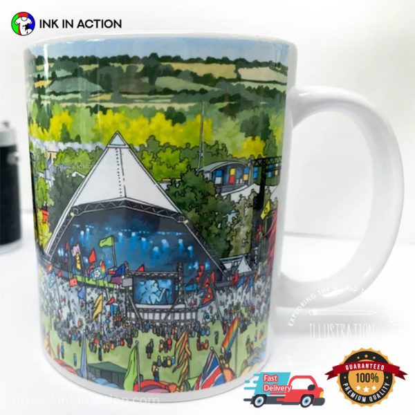 Pyramid Stage Glastonbury Festival 2023 Coffee Mug