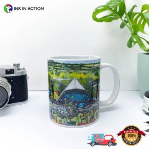 Pyramid Stage glastonbury festival 2023 Coffee Mug 2 Ink In Action