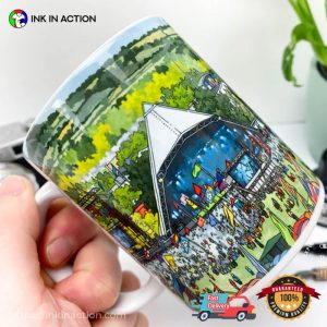 Pyramid Stage glastonbury festival 2023 Coffee Mug 3 Ink In Action