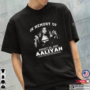 RIP Aaliyah Thank You For The Memories Shirt 2